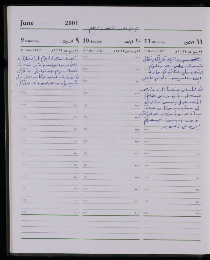 دفتر يوميات فضية الدرابيع، دورا- الخليل، 2001