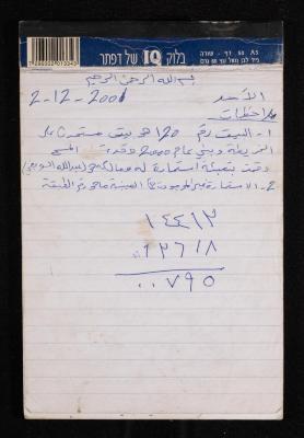 The Diary of Fadeyyeh Darabe, Dura- Hebron, 2002