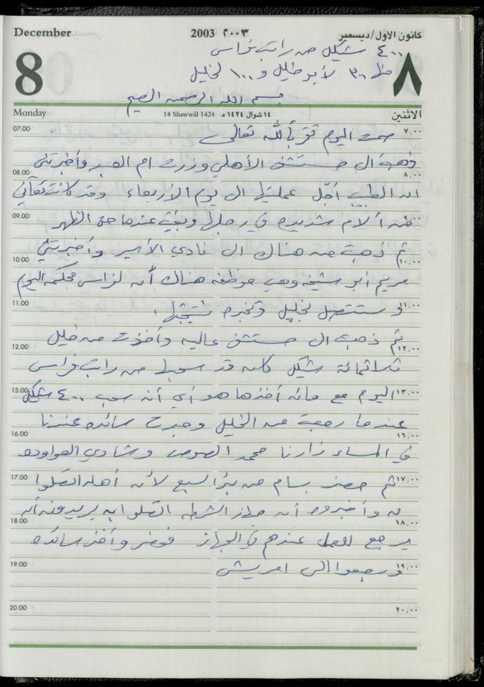 The Diary of Fadeyyeh Darabe, Dura- Hebron, 2003
