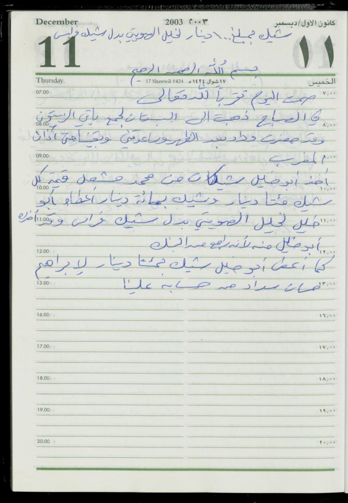 The Diary of Fadeyyeh Darabe, Dura- Hebron, 2003
