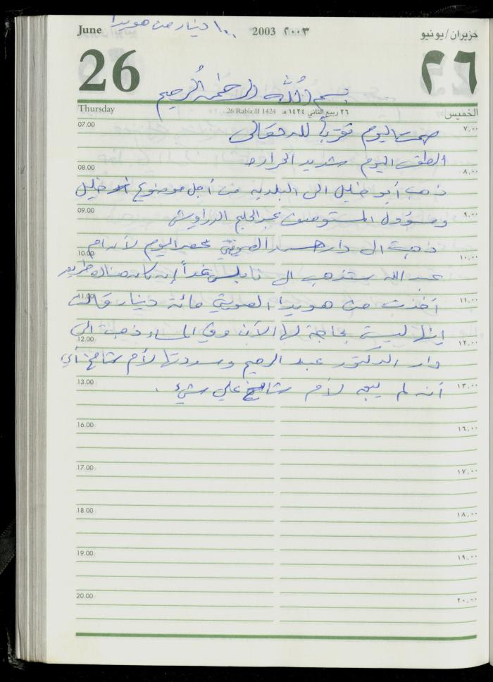 The Diary of Fadeyyeh Darabe, Dura- Hebron, 2003
