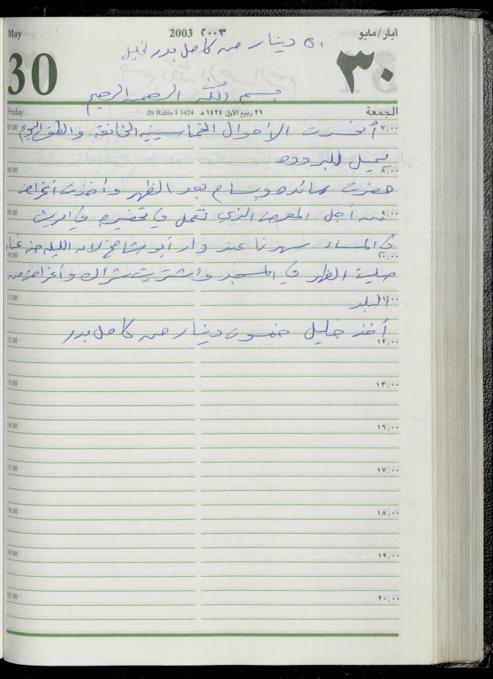 The Diary of Fadeyyeh Darabe, Dura- Hebron, 2003

