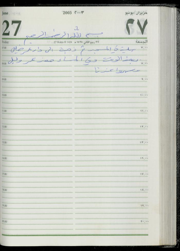 The Diary of Fadeyyeh Darabe, Dura- Hebron, 2003
