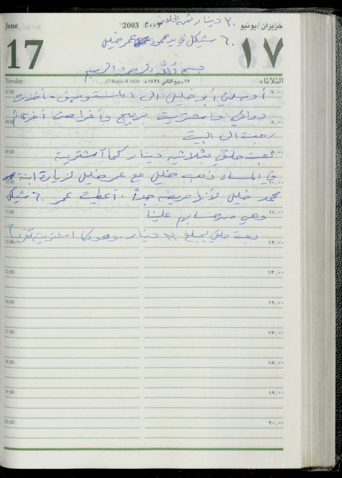 The Diary of Fadeyyeh Darabe, Dura- Hebron, 2003
