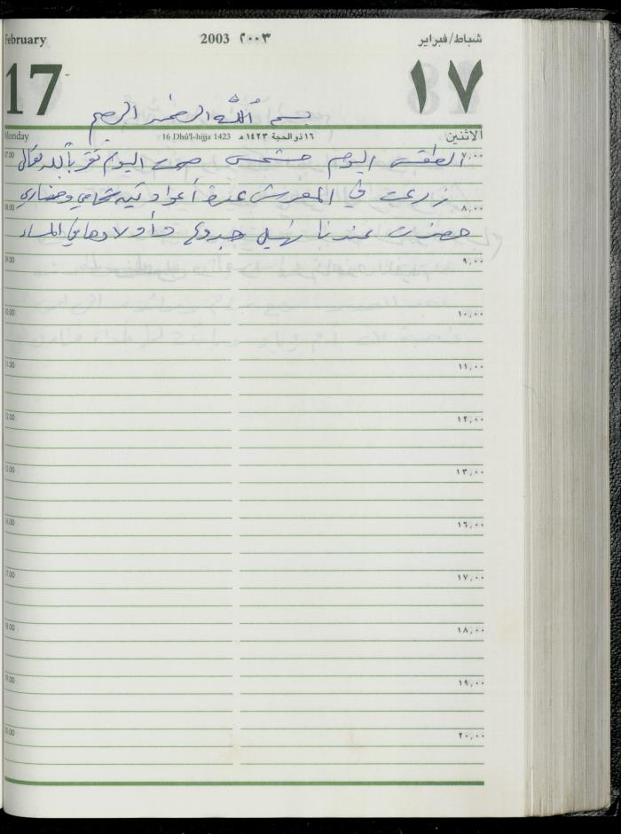 The Diary of Fadeyyeh Darabe, Dura- Hebron, 2003
