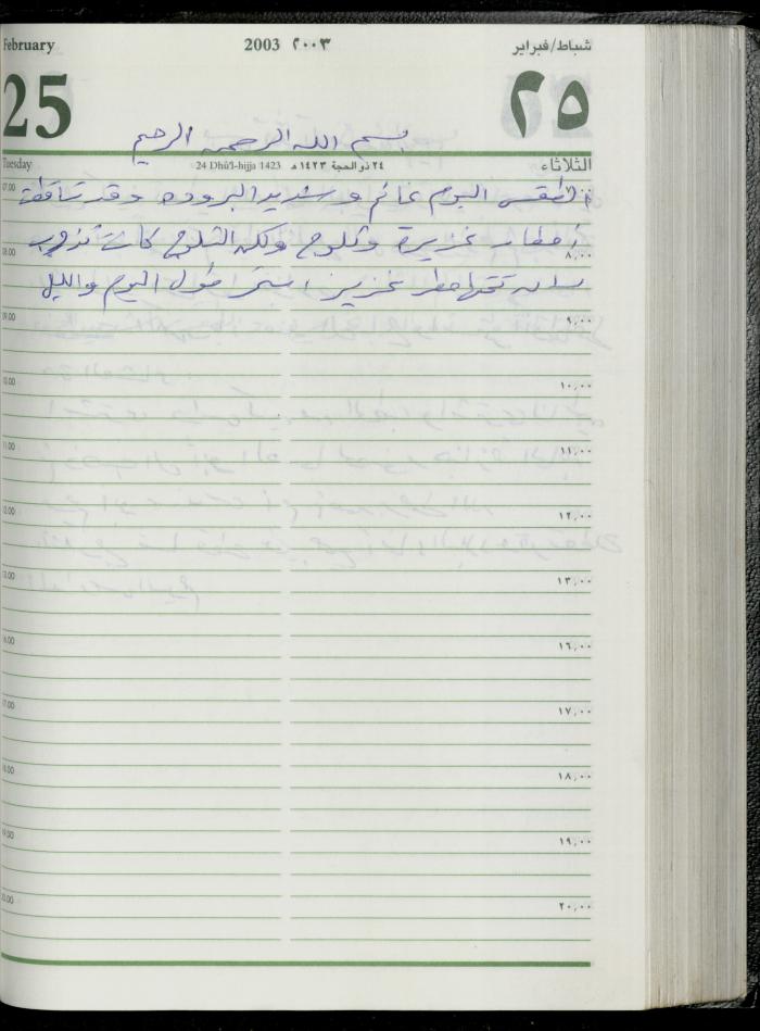 The Diary of Fadeyyeh Darabe, Dura- Hebron, 2003

