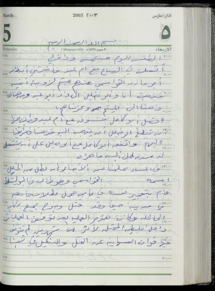 The Diary of Fadeyyeh Darabe, Dura- Hebron, 2003
