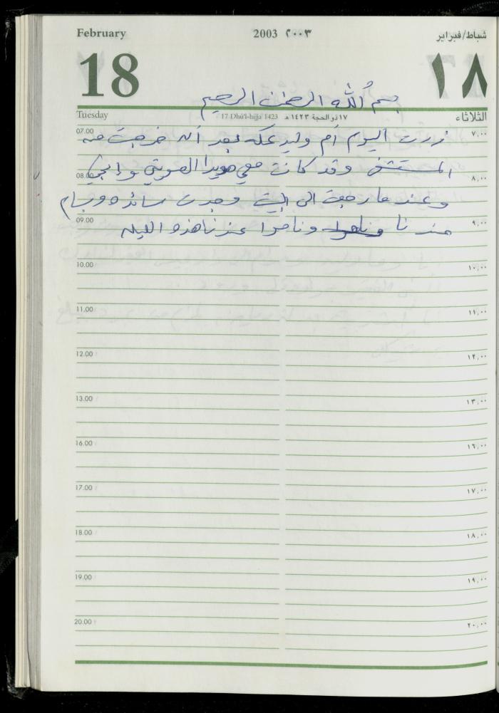 The Diary of Fadeyyeh Darabe, Dura- Hebron, 2003

