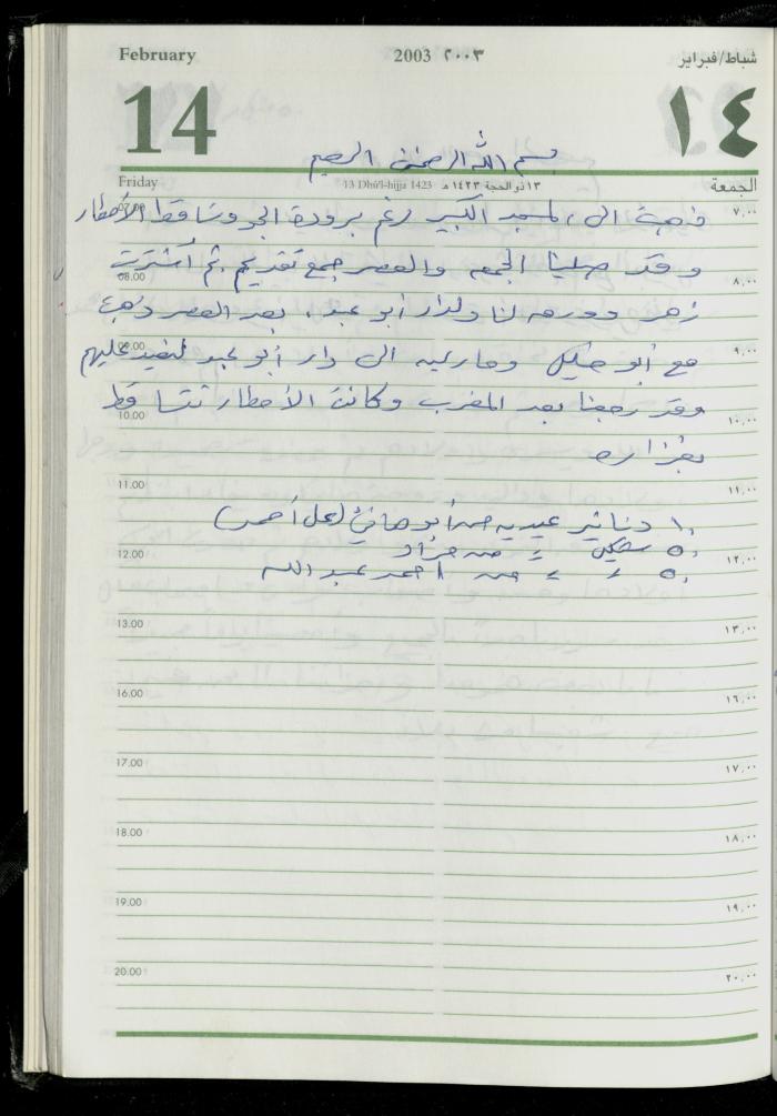 The Diary of Fadeyyeh Darabe, Dura- Hebron, 2003
