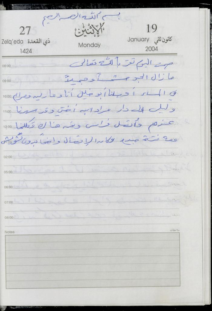 The Diary of Fadeyyeh Darabe, Dura- Hebron, 2004