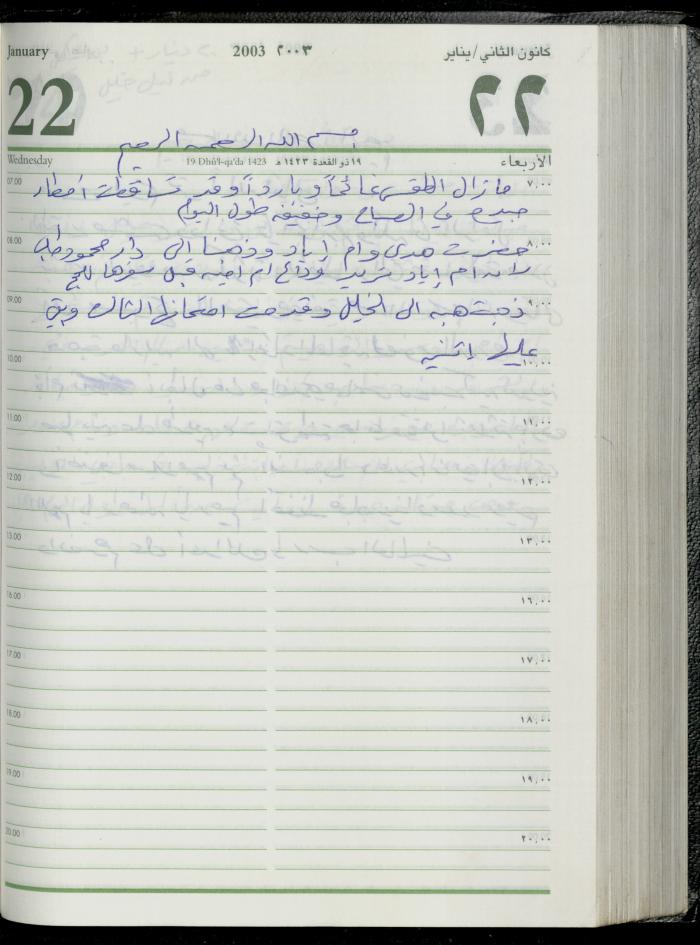 The Diary of Fadeyyeh Darabe, Dura- Hebron, 2003
