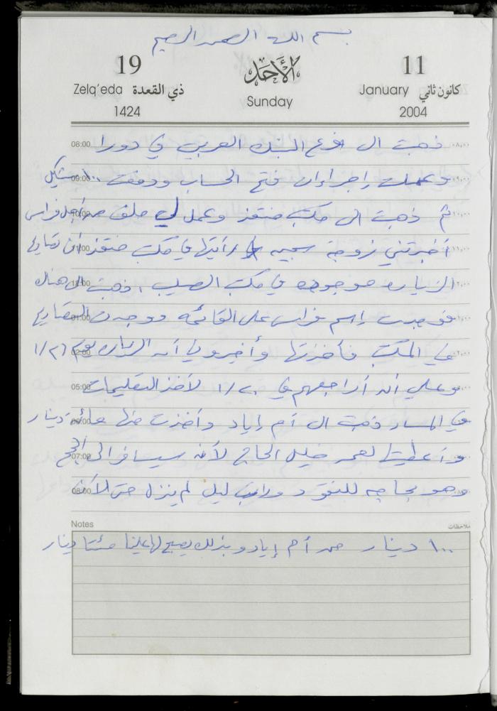 The Diary of Fadeyyeh Darabe, Dura- Hebron, 2004
