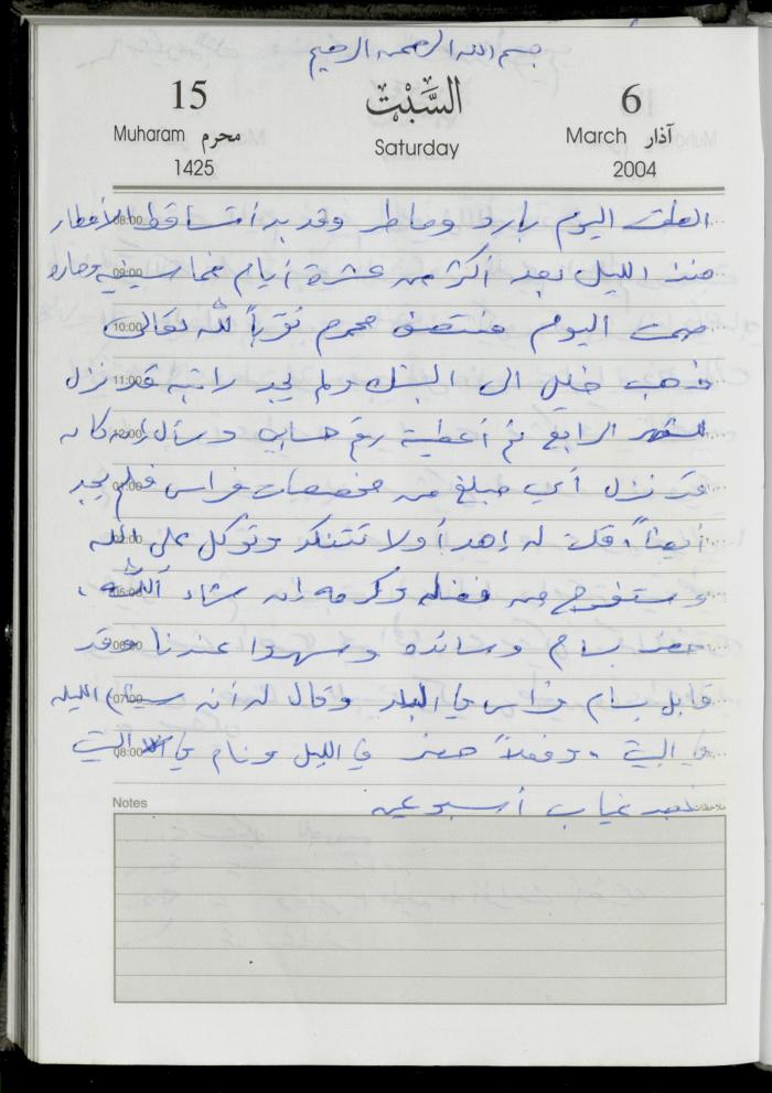 The Diary of Fadeyyeh Darabe, Dura- Hebron, 2004