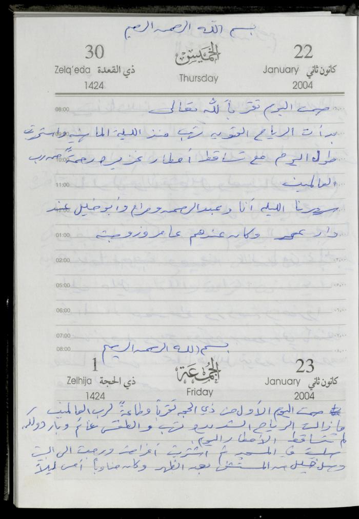 The Diary of Fadeyyeh Darabe, Dura- Hebron, 2004