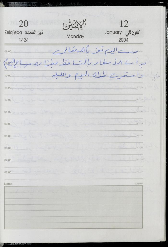 The Diary of Fadeyyeh Darabe, Dura- Hebron, 2004