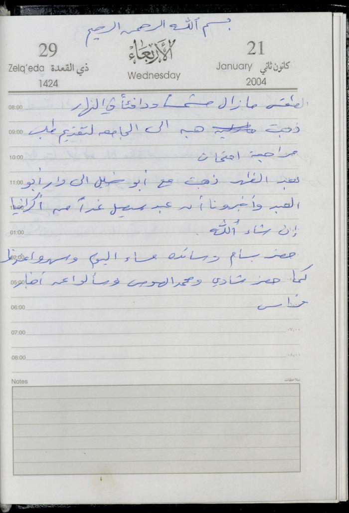 The Diary of Fadeyyeh Darabe, Dura- Hebron, 2004