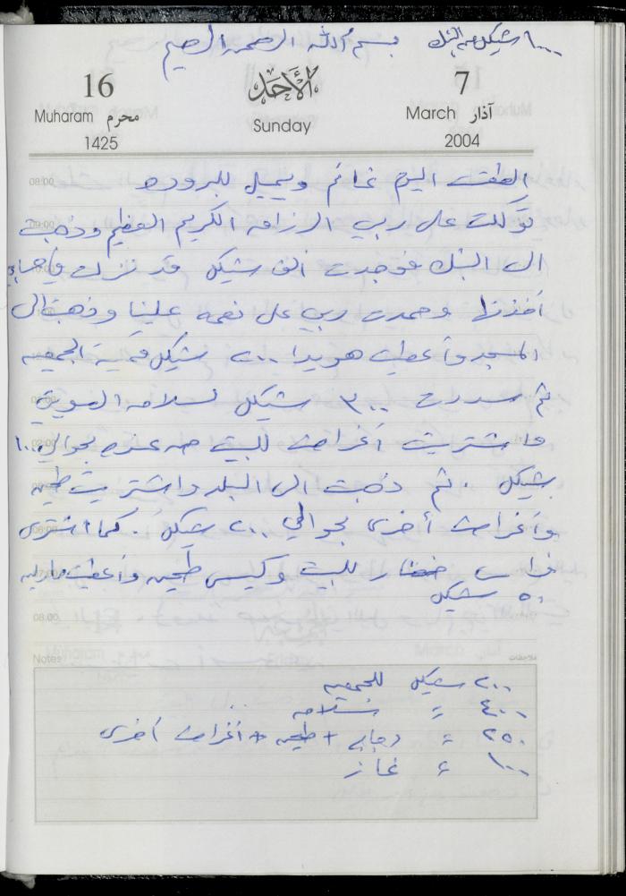 The Diary of Fadeyyeh Darabe, Dura- Hebron, 2004