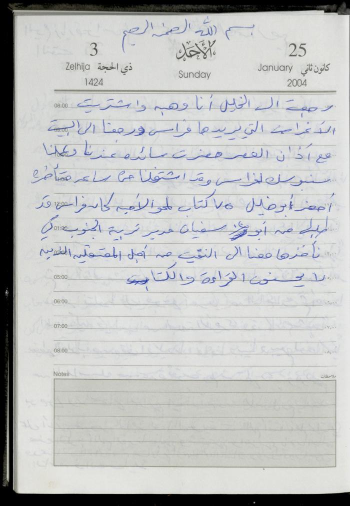 The Diary of Fadeyyeh Darabe, Dura- Hebron, 2004