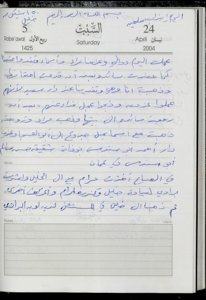 The Diary of Fadeyyeh Darabe, Dura- Hebron, 2004