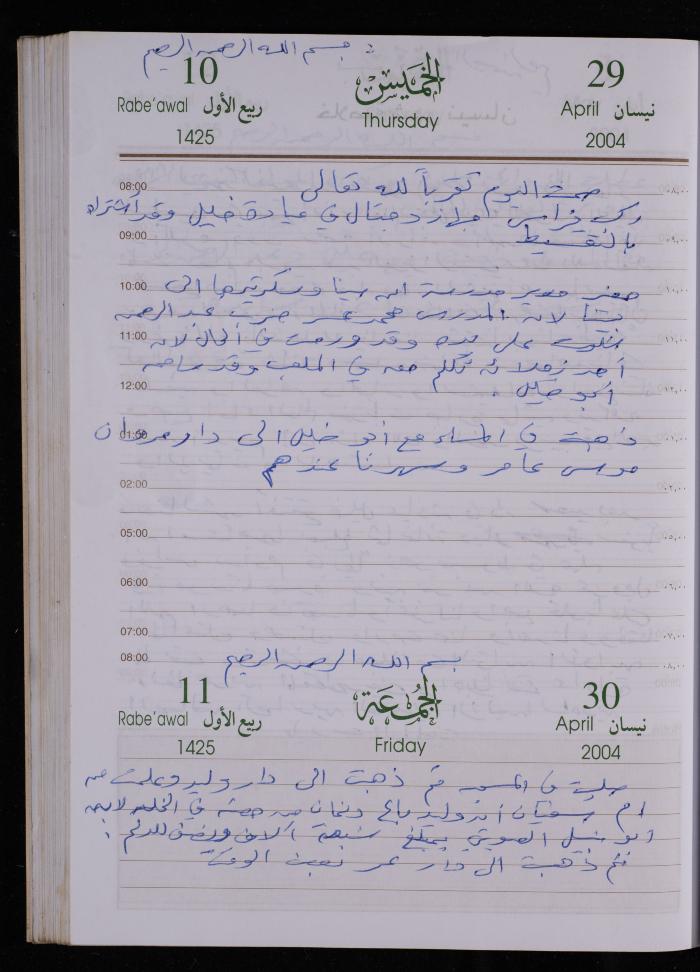 The Diary of Fadeyyeh Darabe, Dura- Hebron, 2004
