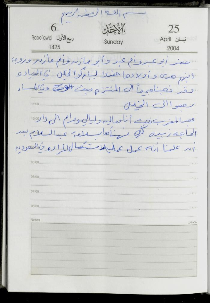 The Diary of Fadeyyeh Darabe, Dura- Hebron, 2004