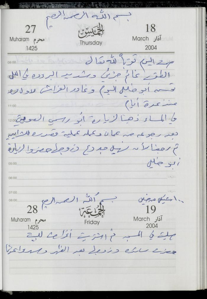 The Diary of Fadeyyeh Darabe, Dura- Hebron, 2004