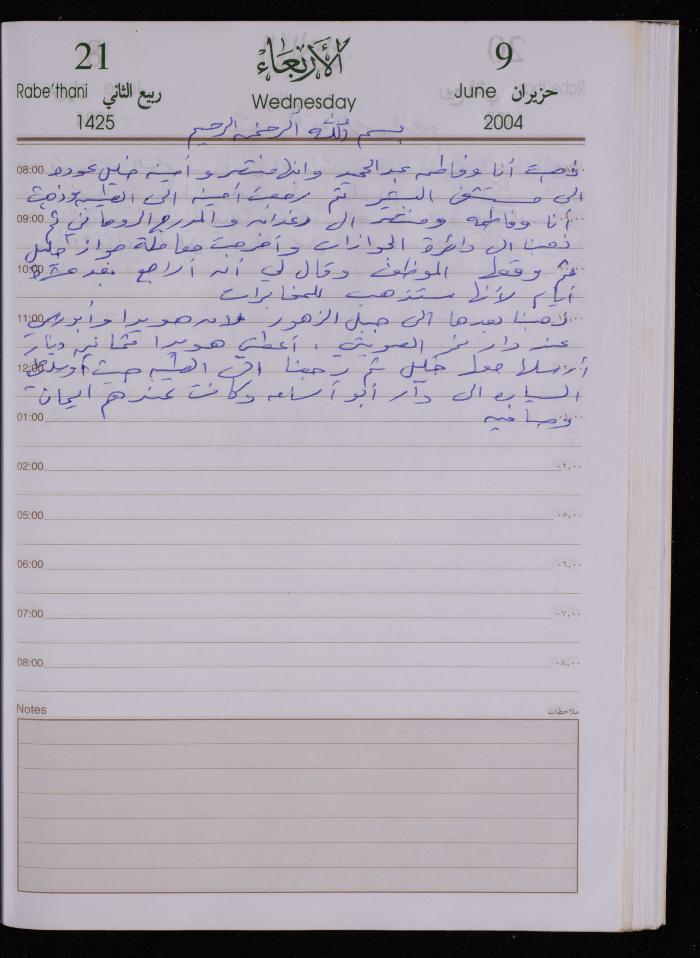 The Diary of Fadeyyeh Darabe, Dura- Hebron, 2004