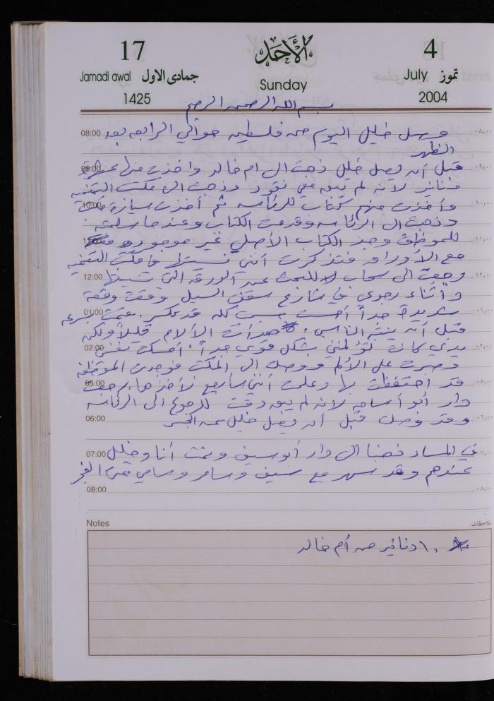The Diary of Fadeyyeh Darabe, Dura- Hebron, 2004
