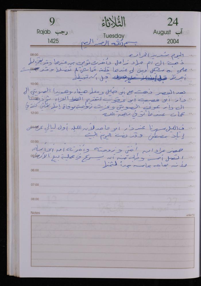 The Diary of Fadeyyeh Darabe, Dura- Hebron, 2004