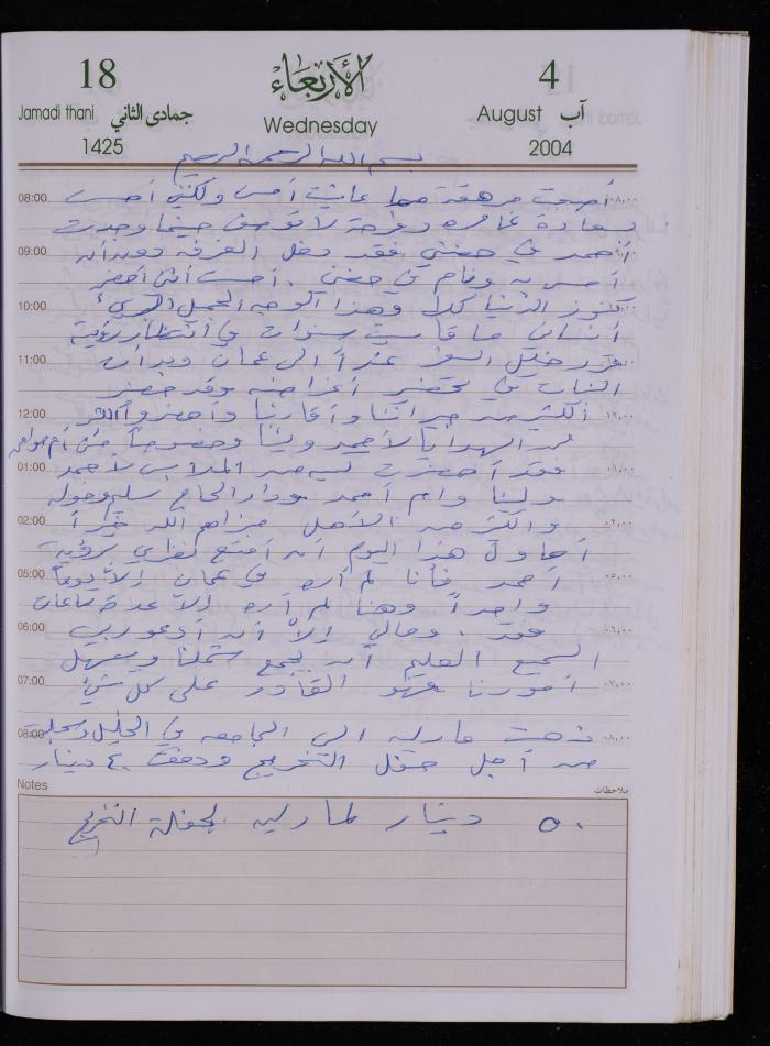 The Diary of Fadeyyeh Darabe, Dura- Hebron, 2004