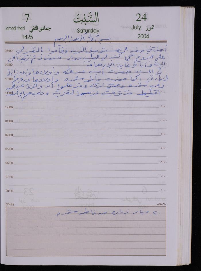 The Diary of Fadeyyeh Darabe, Dura- Hebron, 2004