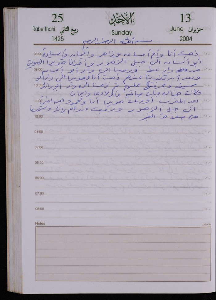 The Diary of Fadeyyeh Darabe, Dura- Hebron, 2004
