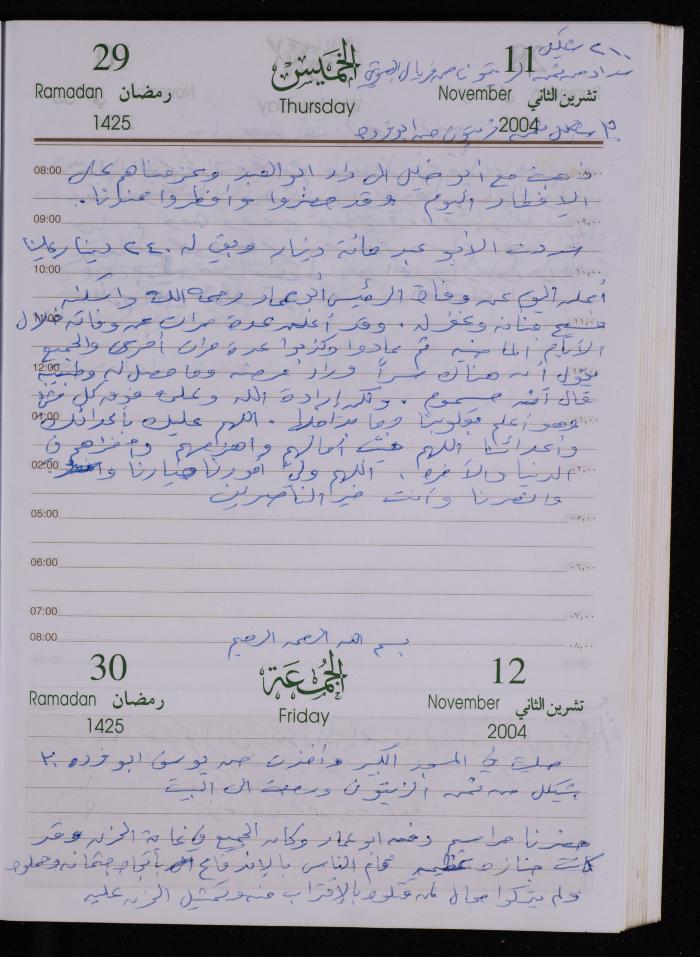 The Diary of Fadeyyeh Darabe, Dura- Hebron, 2004