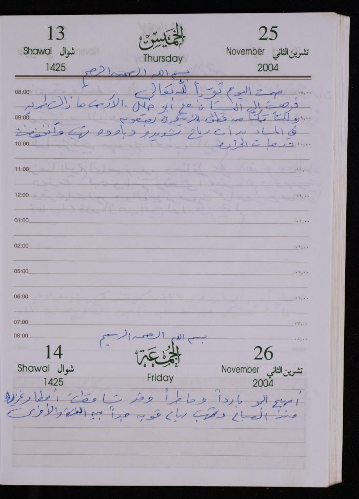 The Diary of Fadeyyeh Darabe, Dura- Hebron, 2004