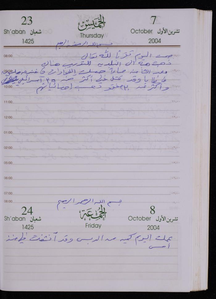 The Diary of Fadeyyeh Darabe, Dura- Hebron, 2004