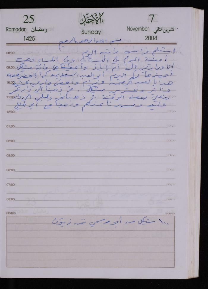The Diary of Fadeyyeh Darabe, Dura- Hebron, 2004