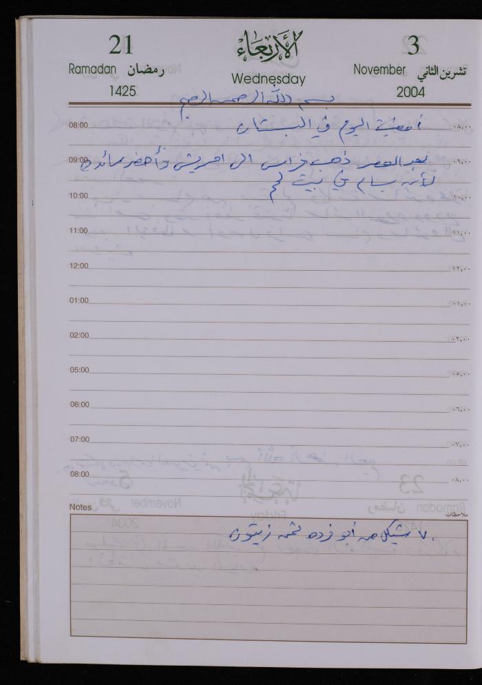The Diary of Fadeyyeh Darabe, Dura- Hebron, 2004