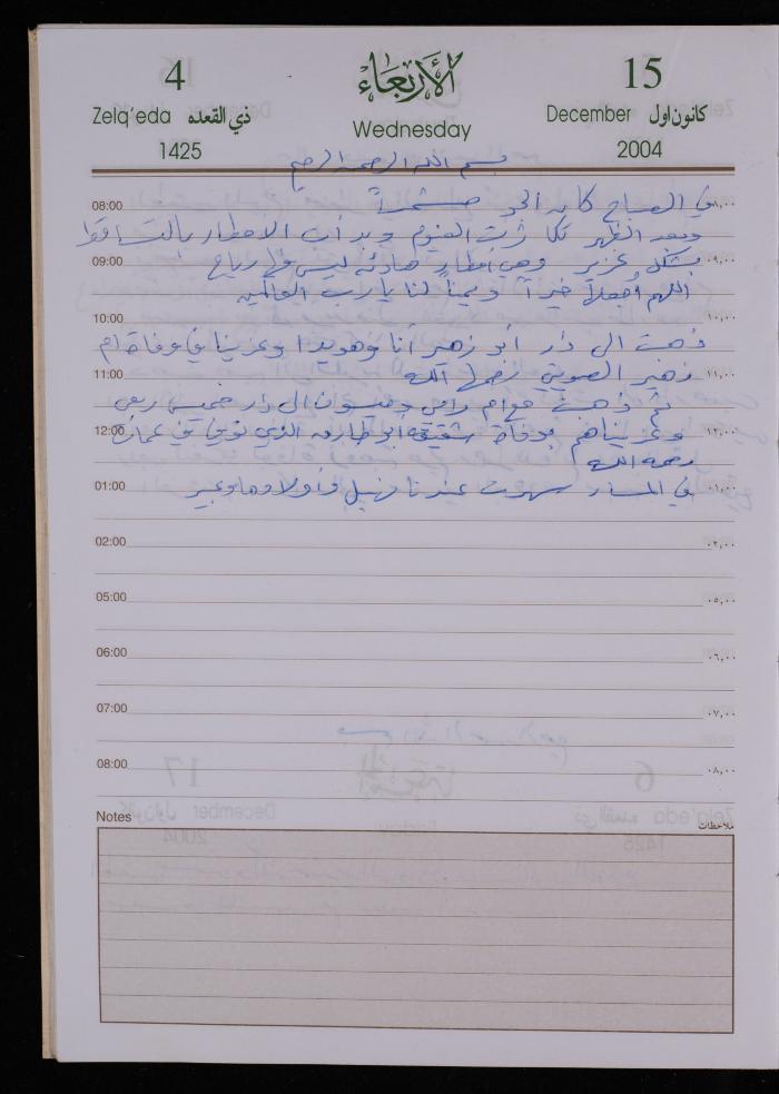 The Diary of Fadeyyeh Darabe, Dura- Hebron, 2004