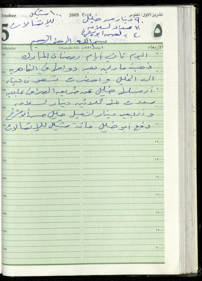 The Diary of Fadeyyeh Darabe, Dura- Hebron, 2005