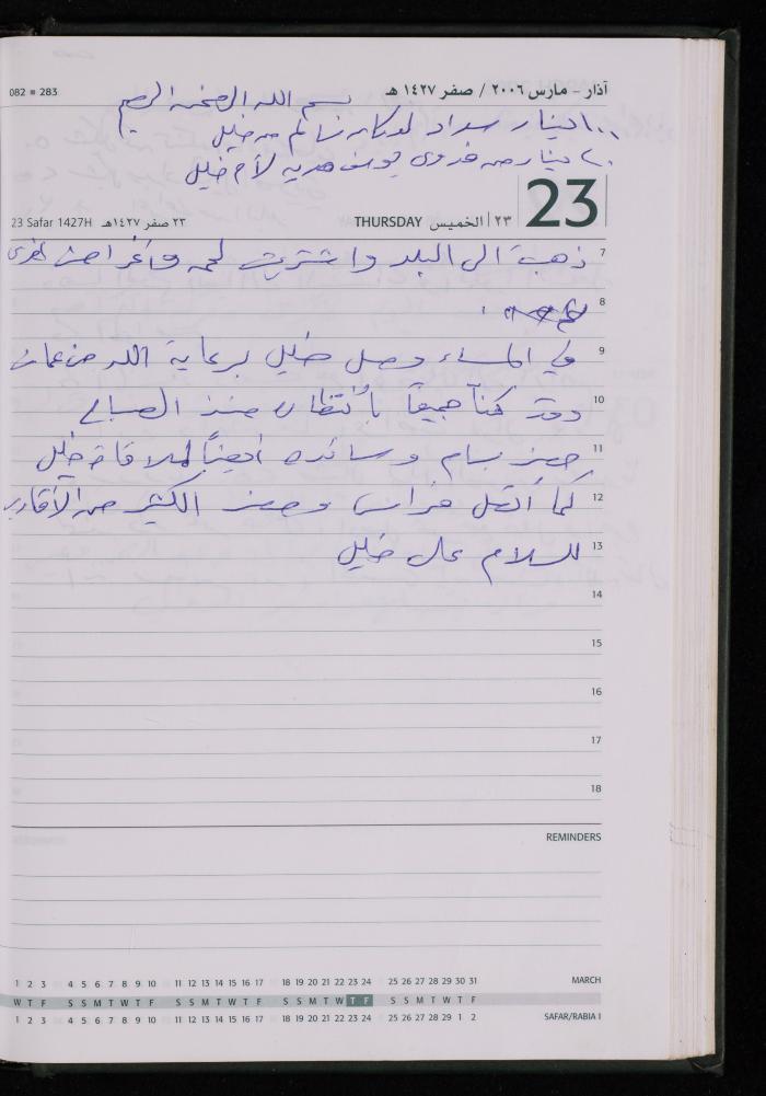 The Diary of Fadeyyeh Darabe, Dura- Hebron, 2006