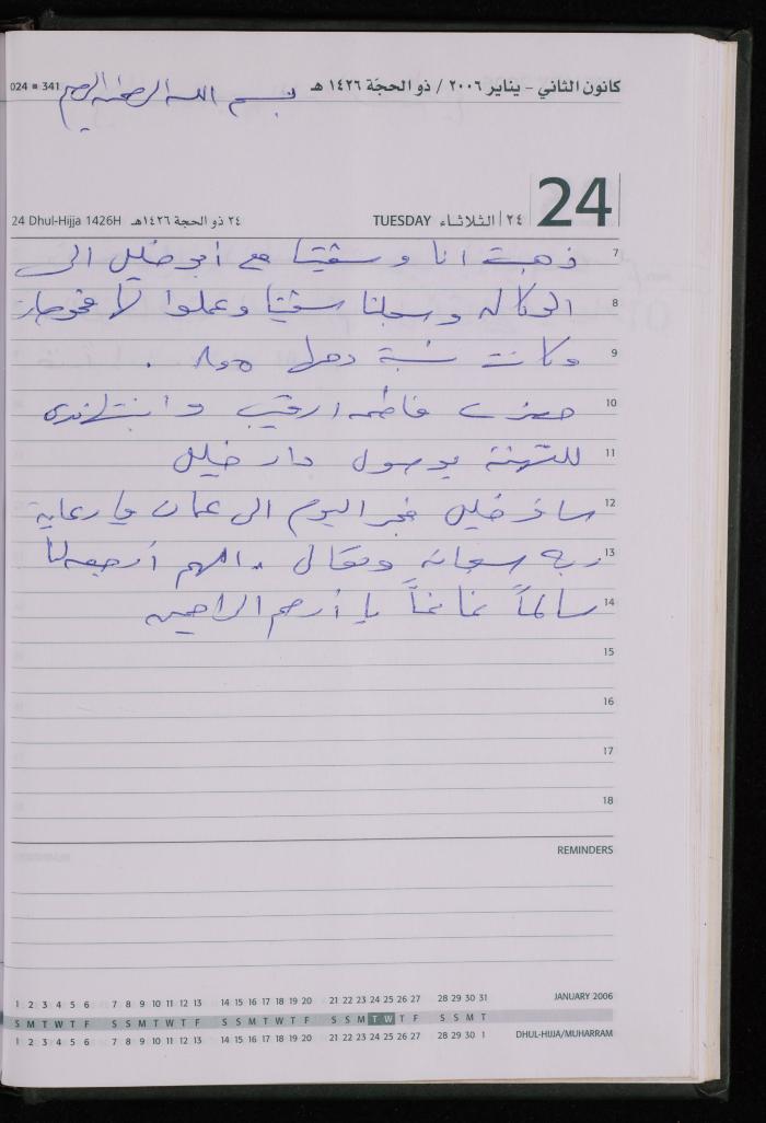 The Diary of Fadeyyeh Darabe, Dura- Hebron, 2006