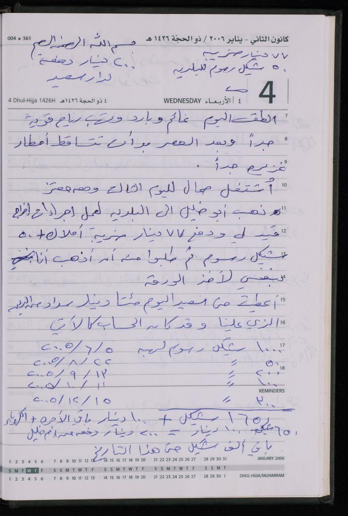 The Diary of Fadeyyeh Darabe, Dura- Hebron, 2006