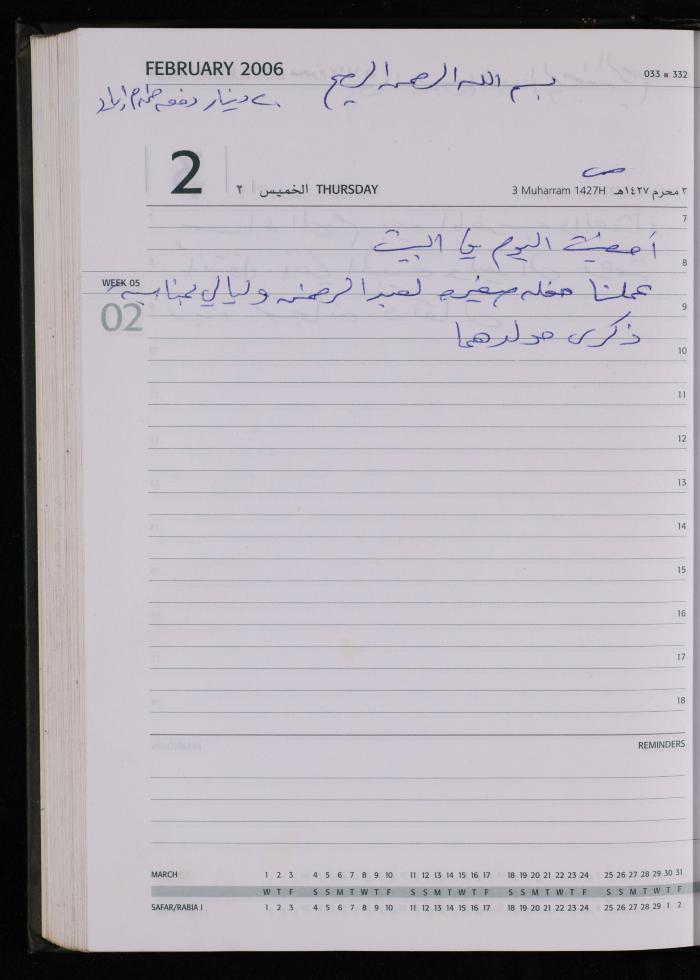 The Diary of Fadeyyeh Darabe, Dura- Hebron, 2006