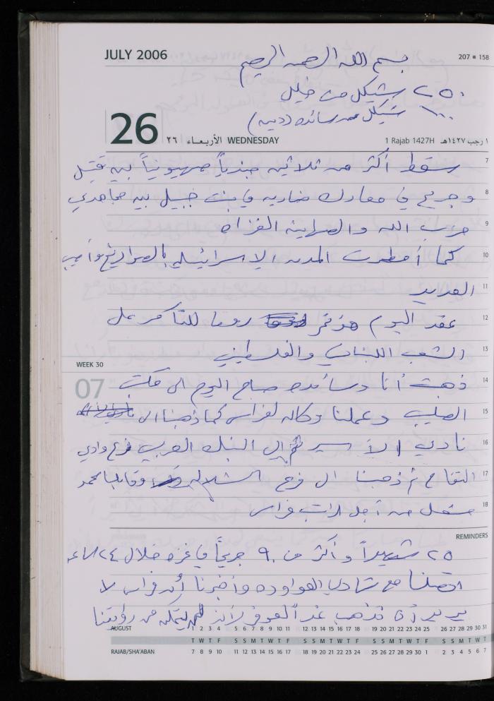 The Diary of Fadeyyeh Darabe, Dura- Hebron, 2006