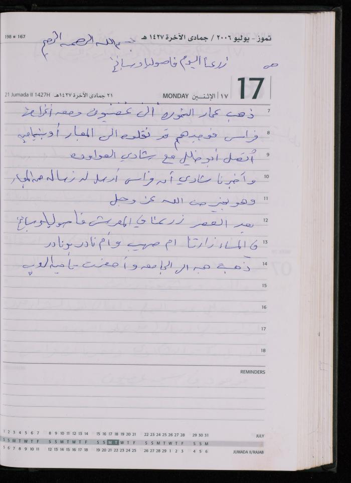 The Diary of Fadeyyeh Darabe, Dura- Hebron, 2006