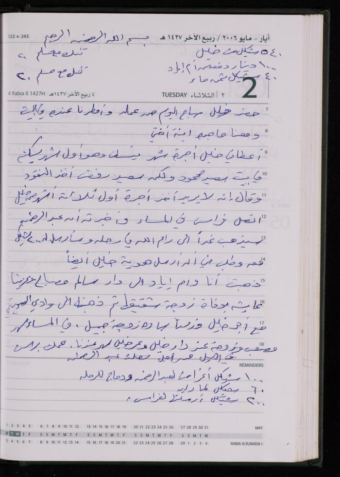 The Diary of Fadeyyeh Darabe, Dura- Hebron, 2006