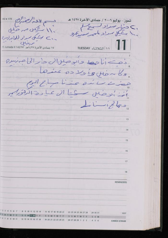 The Diary of Fadeyyeh Darabe, Dura- Hebron, 2006