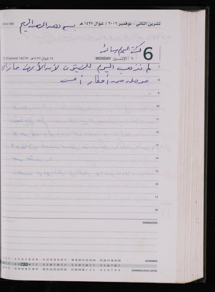 The Diary of Fadeyyeh Darabe, Dura- Hebron, 2006