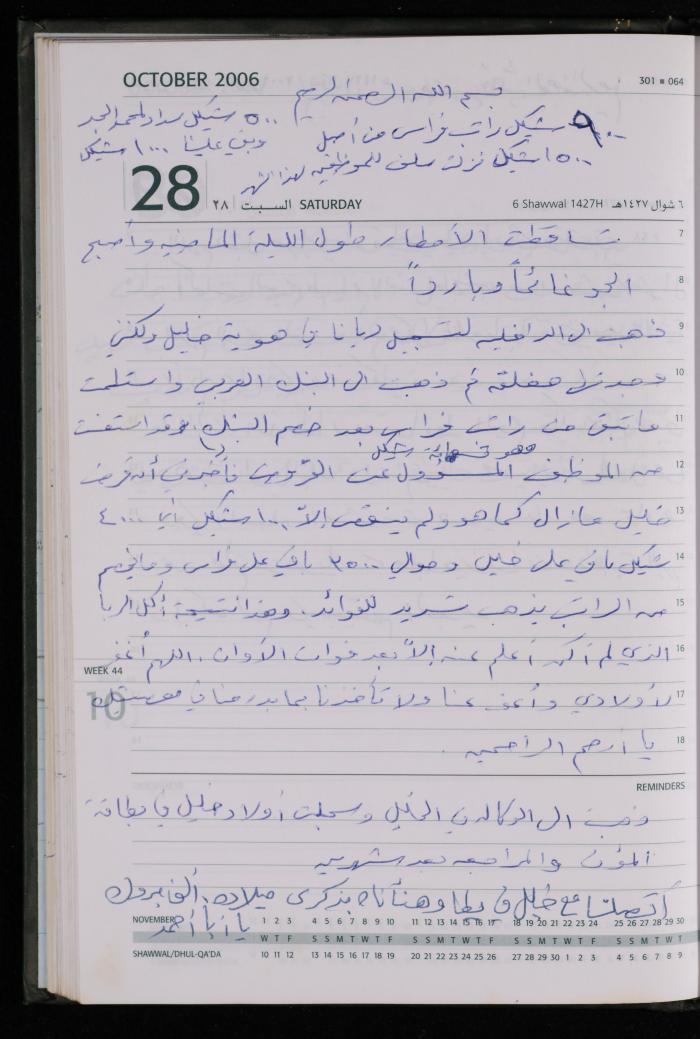 The Diary of Fadeyyeh Darabe, Dura- Hebron, 2006