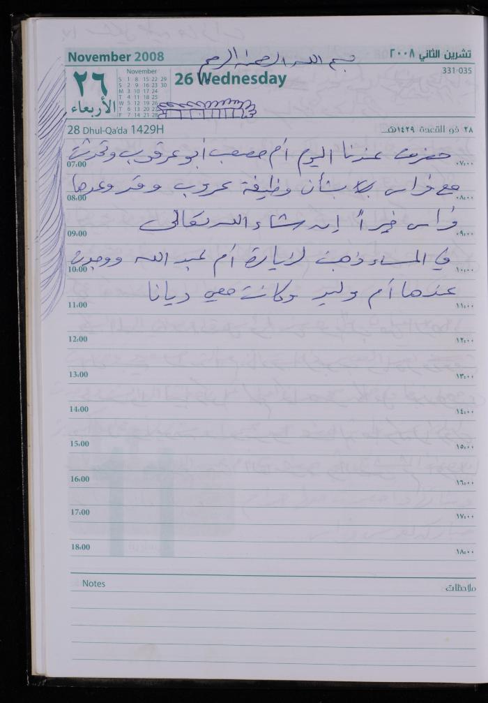 The Diary of Fadeyyeh Darabe, Dura- Hebron, 2008